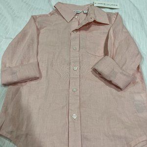 NWT Janie and Jack Boys Button Down Linen Shirt
